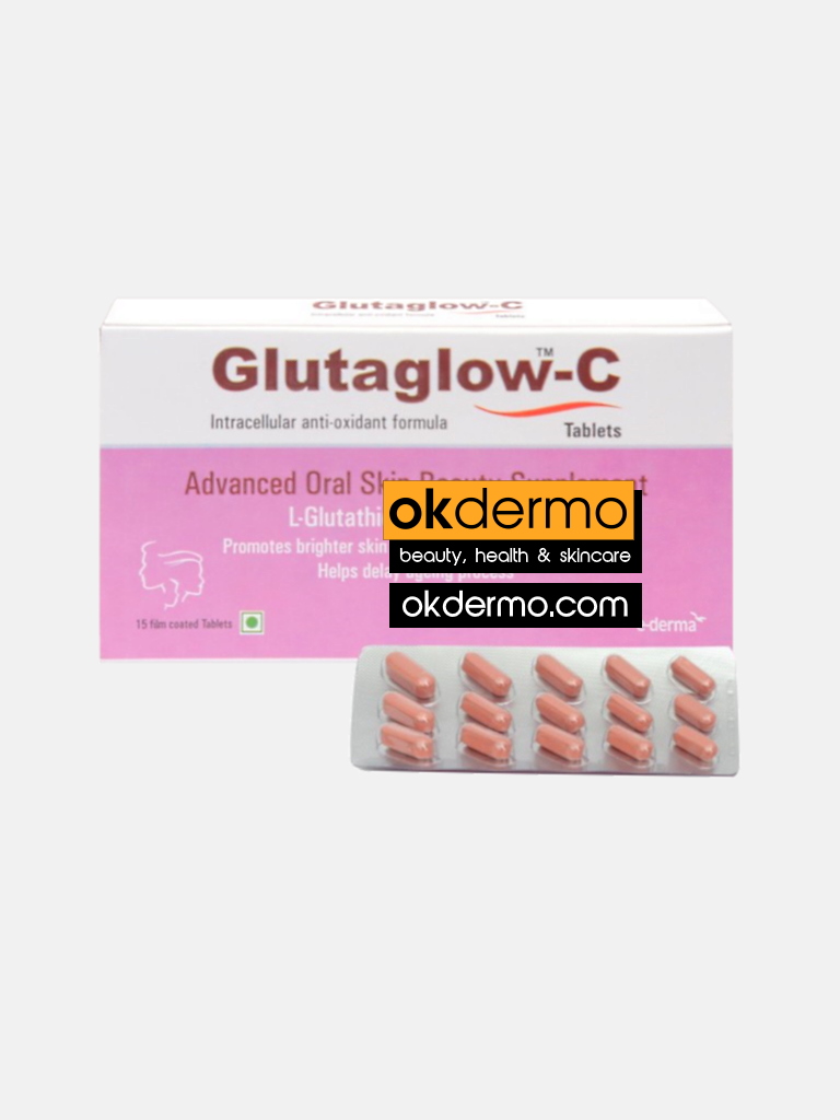 Glutaglow C Glutathione Tablets Okdermo Skin Care