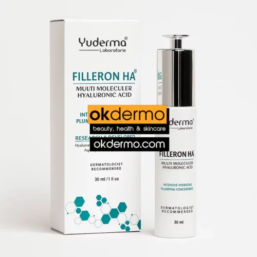 FILLERON® Highly Concentrated Hyaluronic Acid Anti-Wrinkle Hydrating Serum (High- Medium- Low-Molecular) HA + L-Ascorbic Acid + Aquaxyl + Panthenol